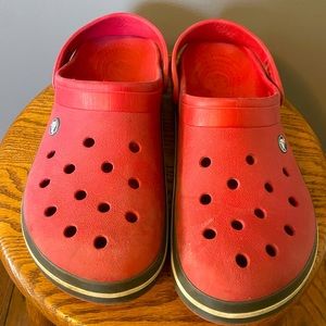 Red/Pepper Colored Crockband Clog Crocs